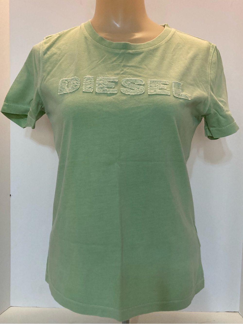Diesel Mint Green Embroidered Logo Tee. SSB3